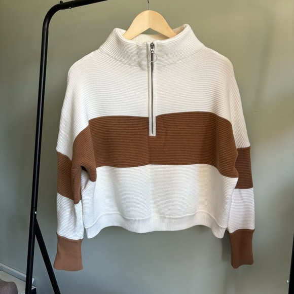 MONK & LOU 1/4 Zip Sweater, Size M - Picture 1 of 8